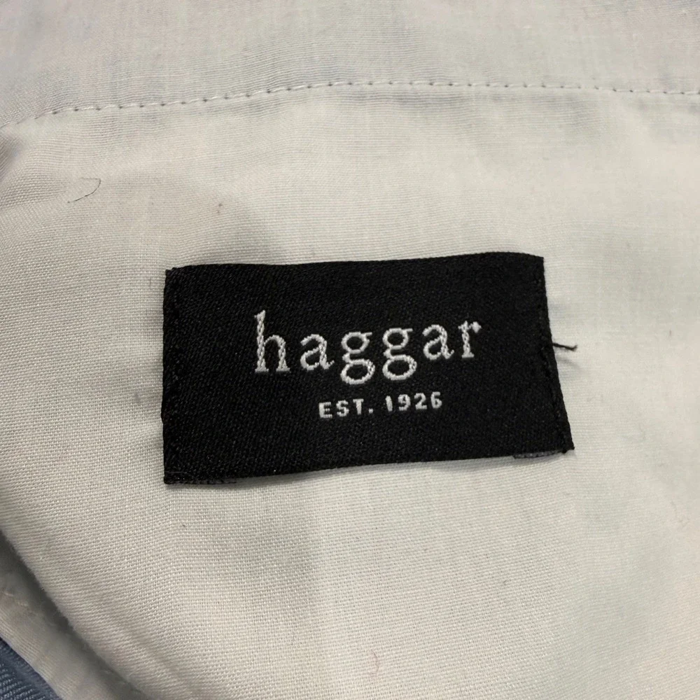 Haggar Blue Chino Golf Performance Shorts Preppy Mens 40 Flat Front Twill CT30IV